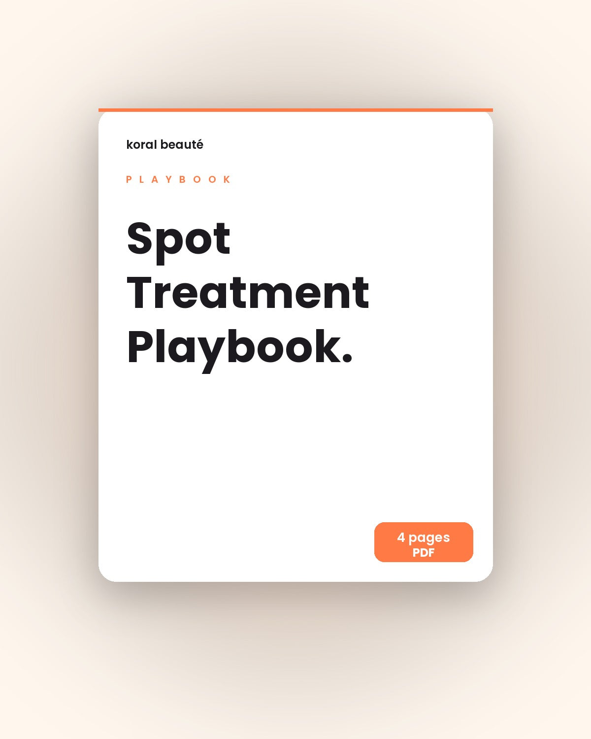 Spot Treatment Playbook PDF cover
