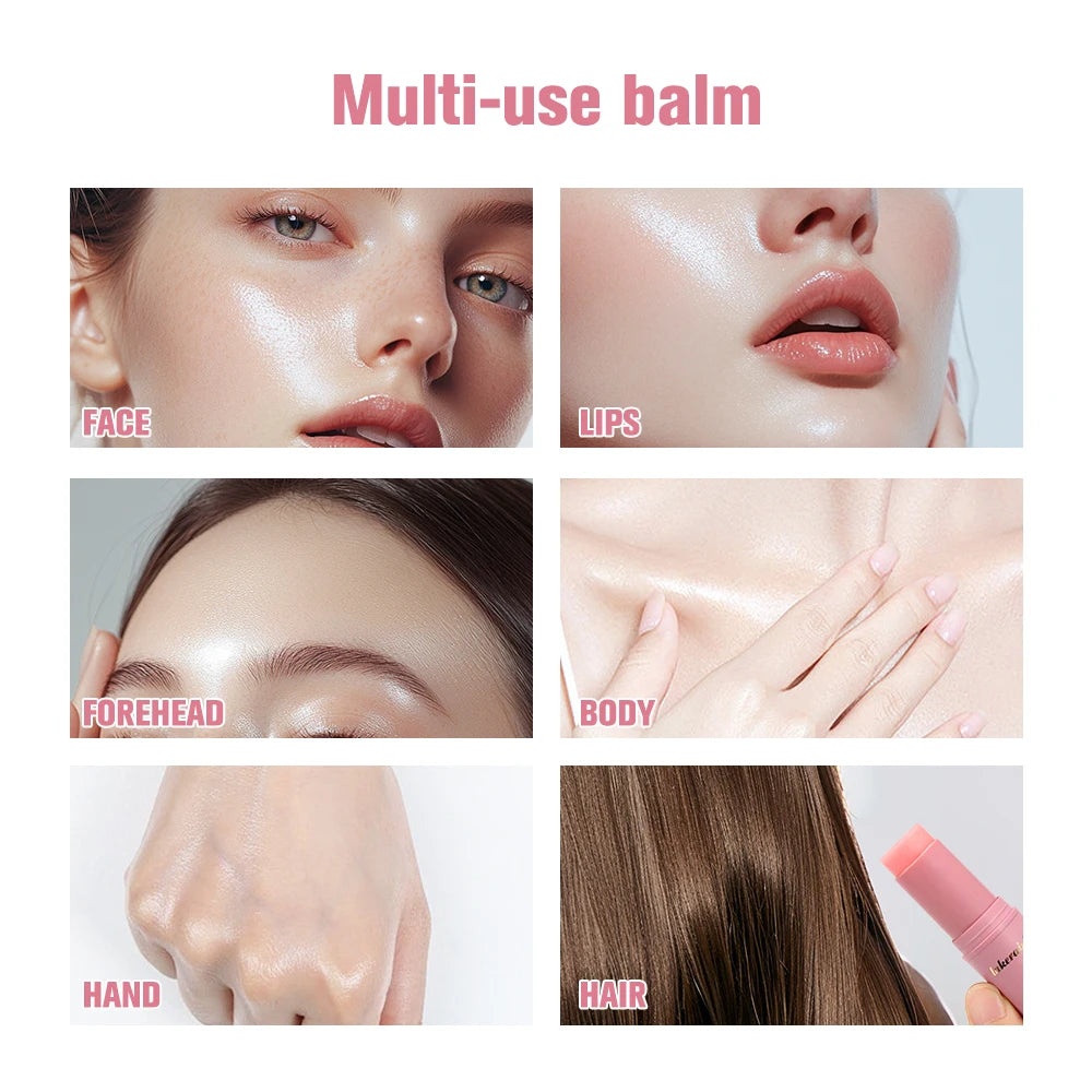 Korean Pink Hydrating Balm Stick – Deep Moisturizing Glow Skincare