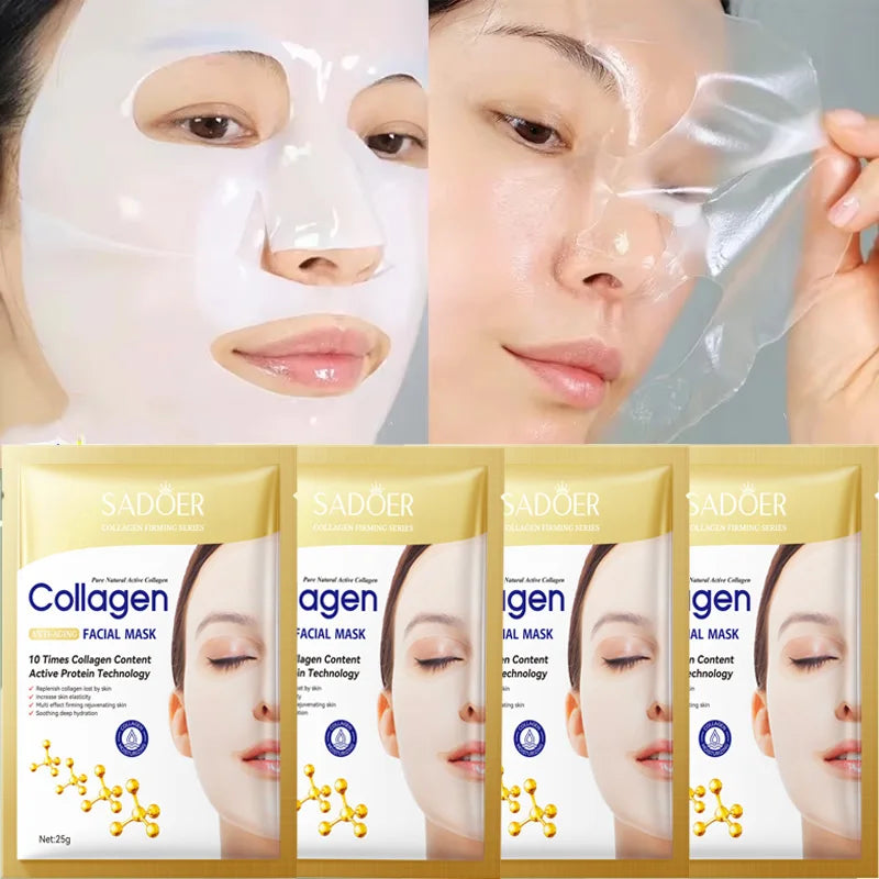 Collagen Anti-Wrinkle Facial Masks – Korean Brightening & Firming Skincare