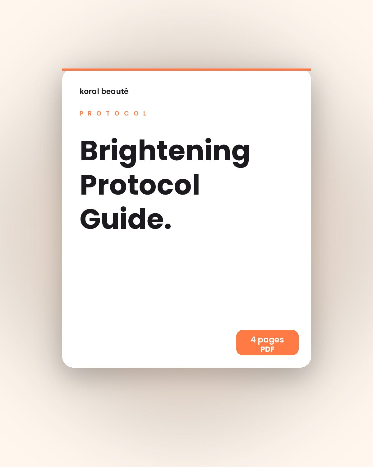 Brightening Protocol Guide PDF cover