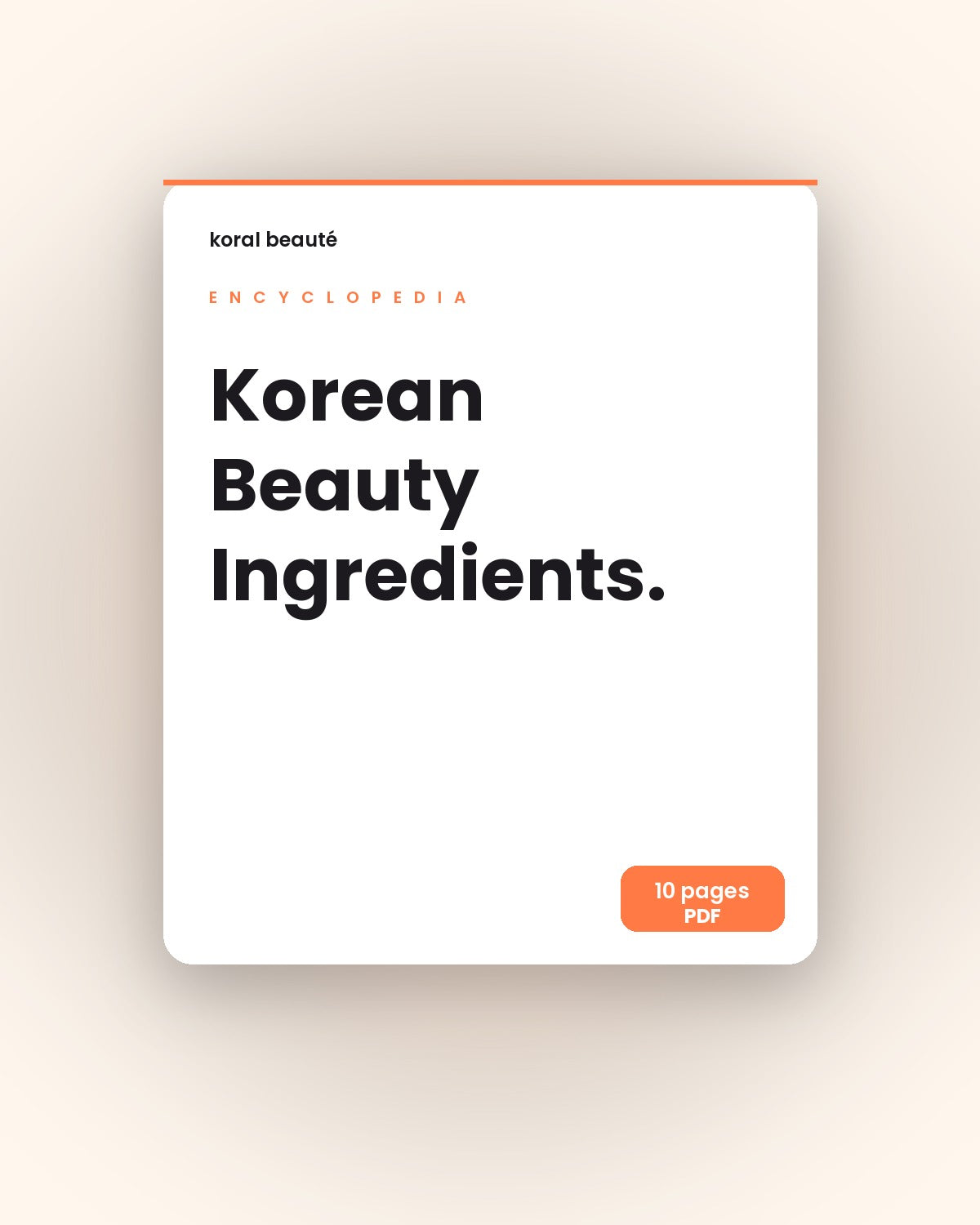 Korean Beauty Ingredient Encyclopedia PDF cover