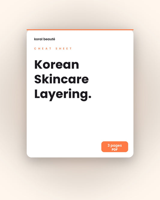 Korean Skincare Layering Cheat Sheet PDF cover